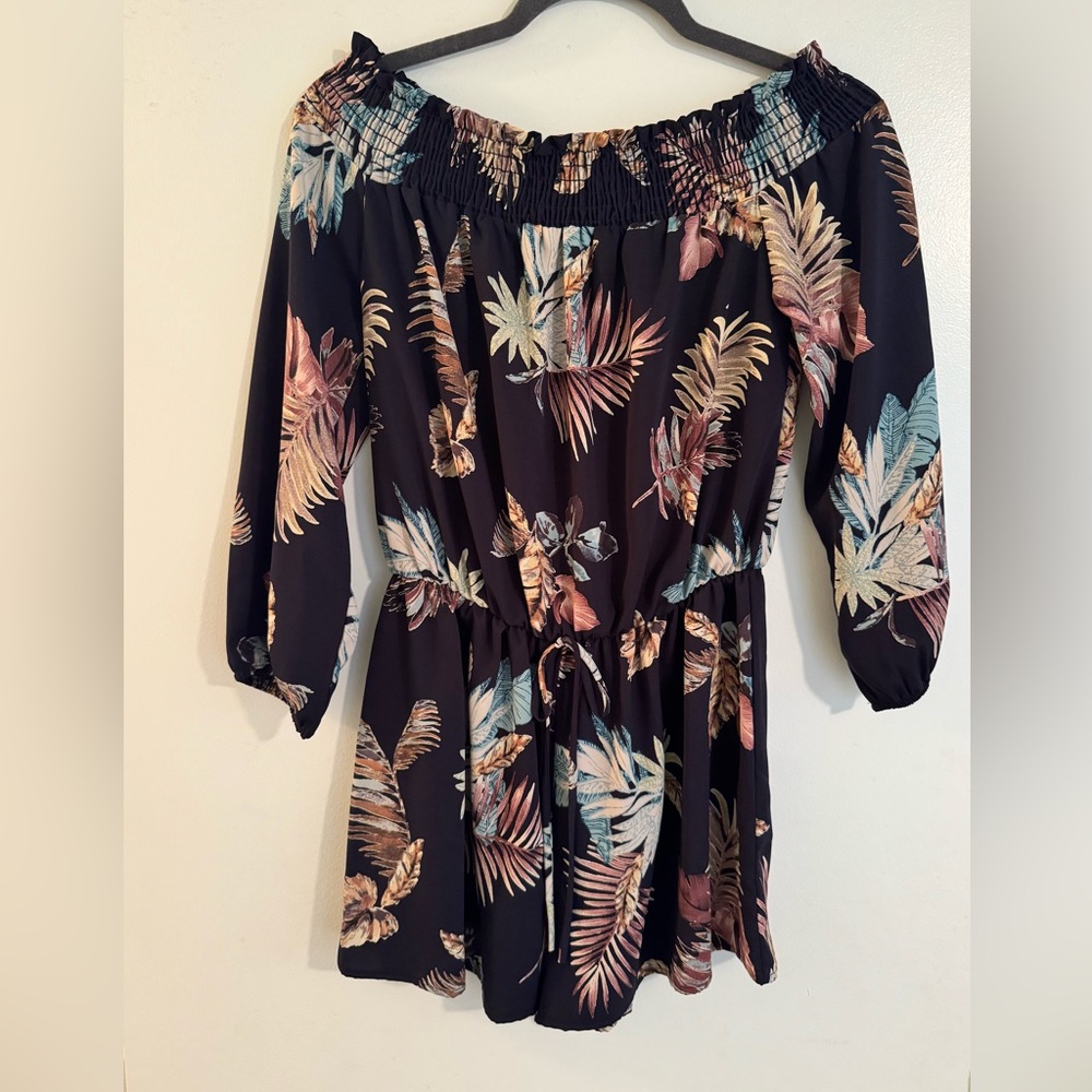 Women’s off the shoulder floral romper